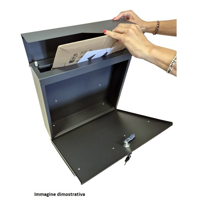 Vendita online Cassetta postale Nettuno colore ruggine 37×11×37 cm.